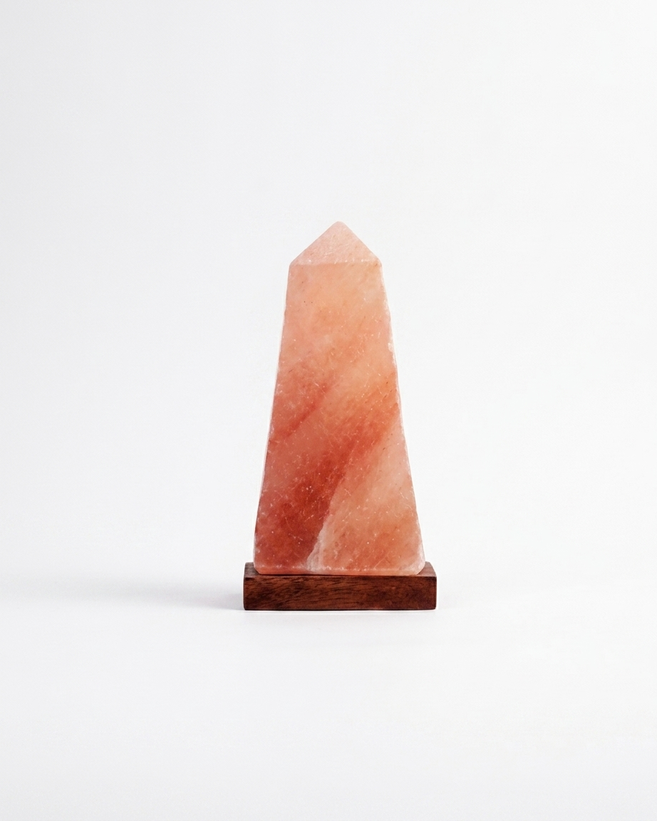 Himalayan Salt Carved Obelisk Tower Lamp