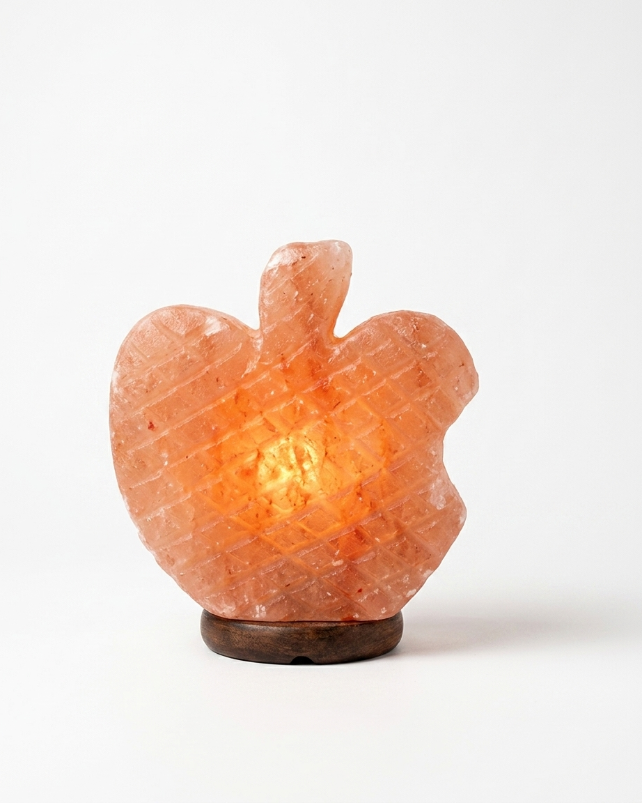 Himalayan Salt Carved Apple Lamp