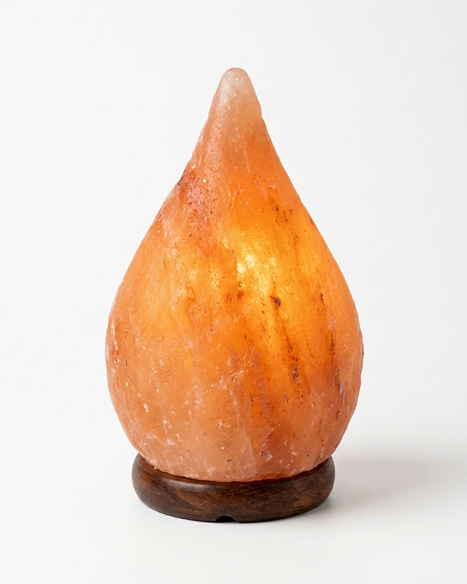 Himalayan Salt Carved Tear Drop Lamp